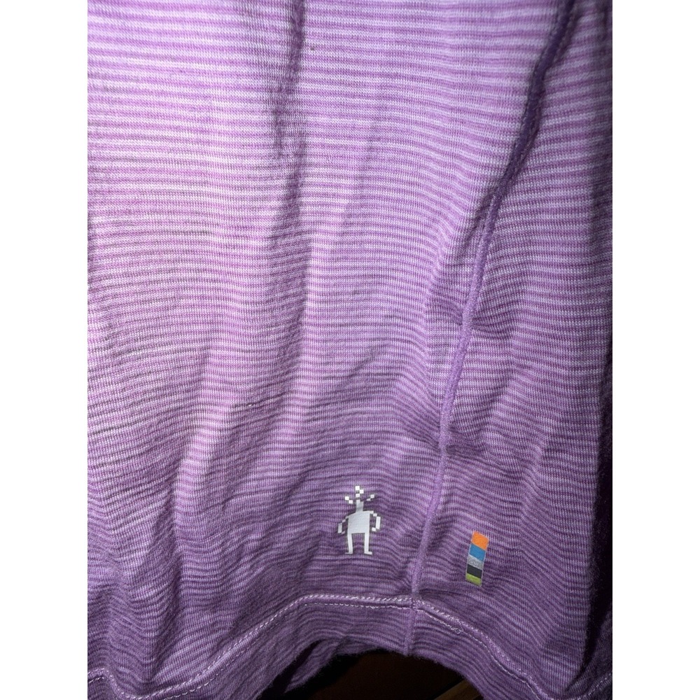 Smartwool Shirt Womens Large Purple Merino Wool Long Sleeve Thermal Base Layer - Picture 4 of 4